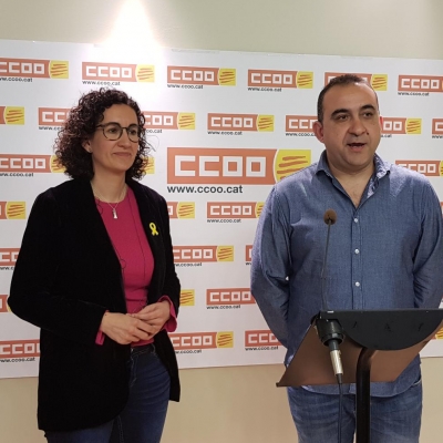 Rovira coincideix amb CCOO que és urgent tenir un Govern que lideri la resposta a les necessitats socials