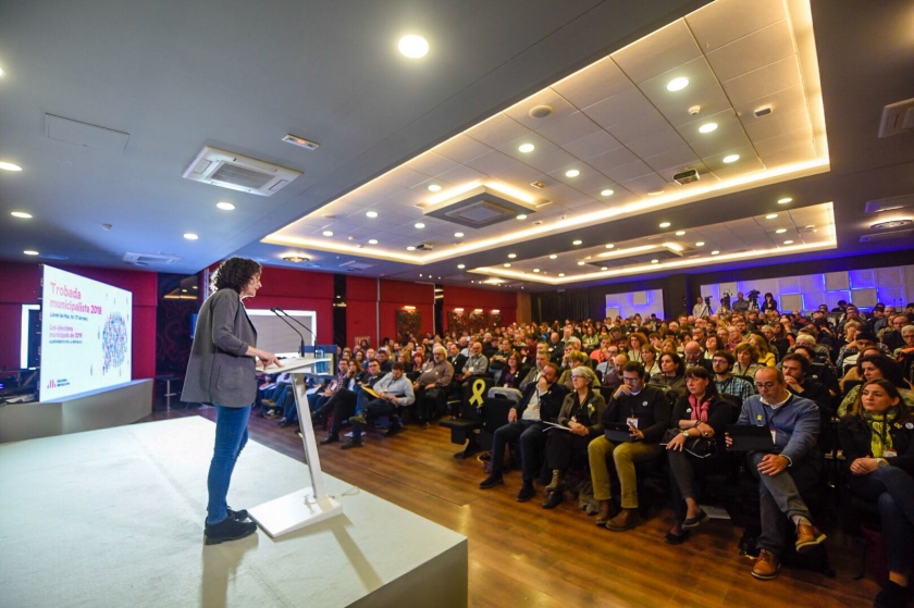  Marta Rovira durant la seva intervenció a Lloret de Mar / MARC PUIG 