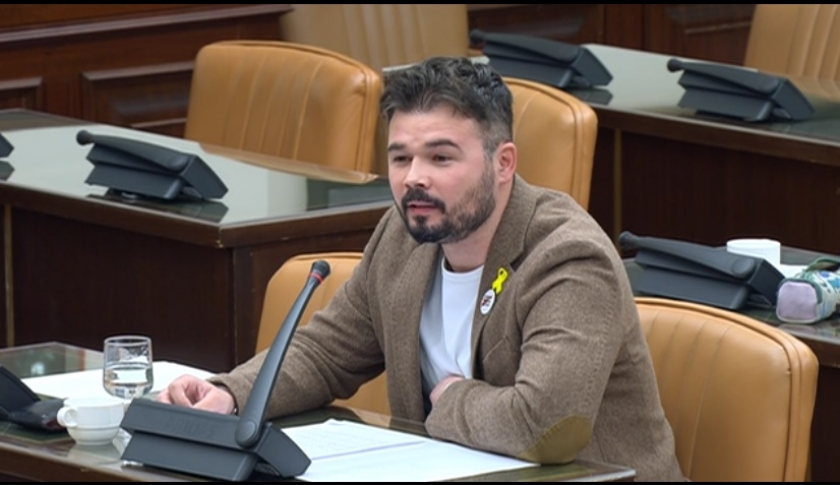  Gabriel Rufián, aquest dimarts al Congrés de Diputats 