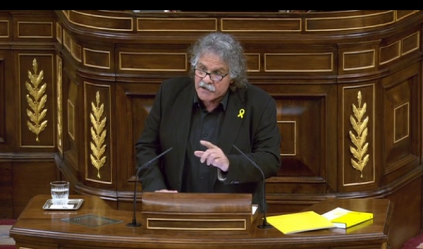 Joan Tardà, durant el ple de pressupostos d'aquesta tarda al Congrés