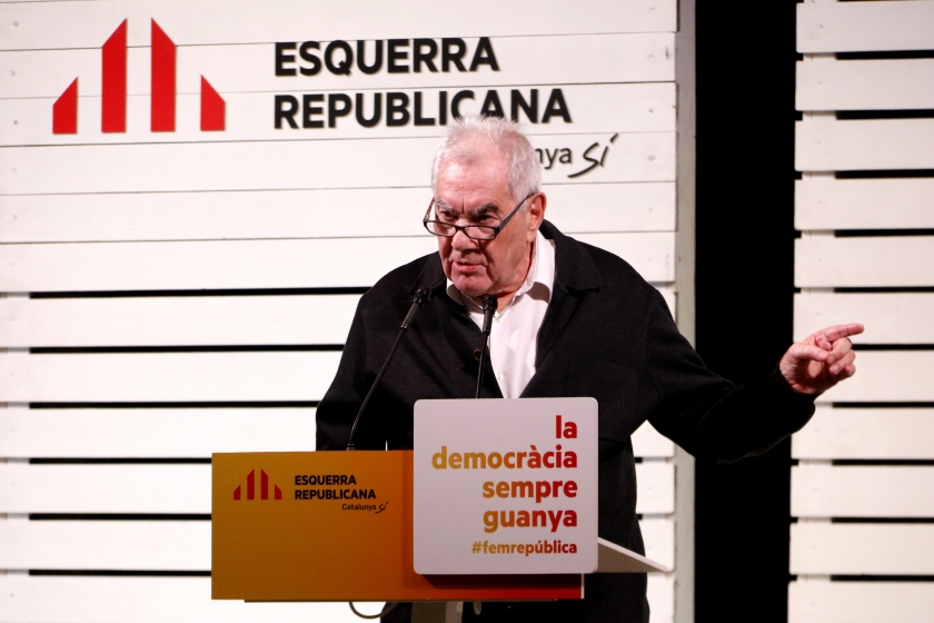  Ernest Maragall, nou militant d'ERC, en un acte de la passada campanya electoral / ACN 