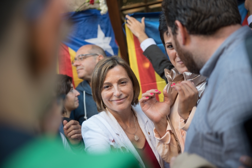   Forcadell: 'Som dones, som demòcrates i volem ser lliures. Reivindiqueu-nos”  