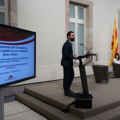 Roger Torrent fa una crida a posar les institucions del país 'entre les més avançades' en igualtat de gènere