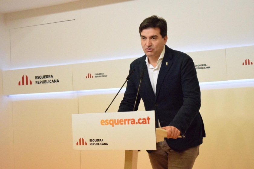  Sergi Sabrià en un moment de la roda de premsa 