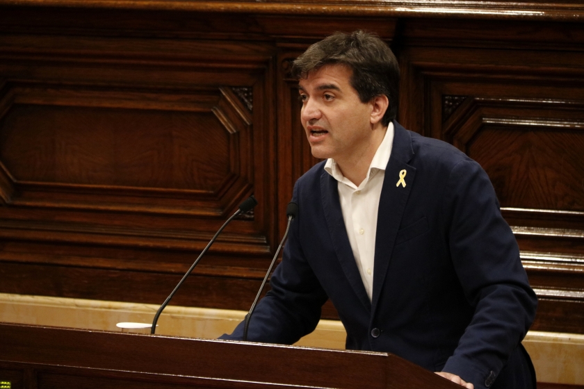  El president del grup parlamentari d’Esquerra Republicana, Sergi Sabrià, intervenint 