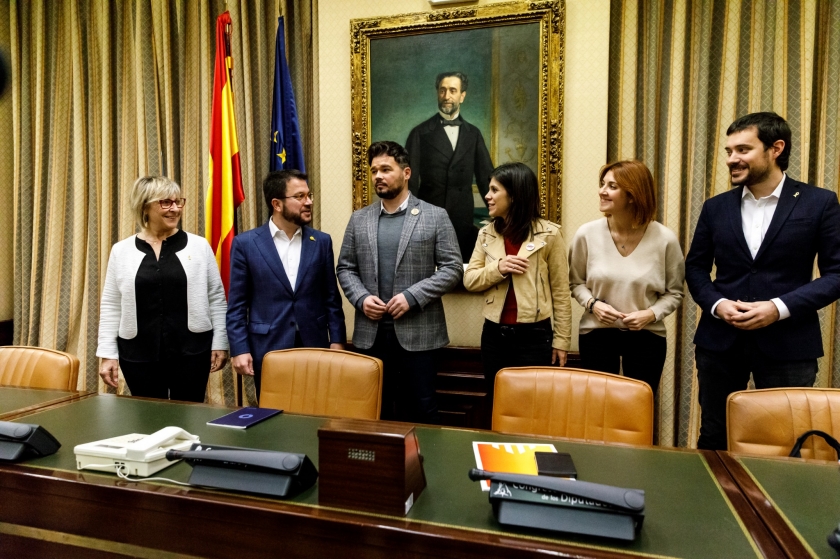  Reunió de la direcció d'Esquerra amb els diputats i senadors a Madrid 