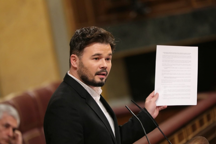  Gabriel Rufián al Congrés dels Diputats. 