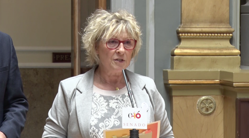  La portaveu d'Esquerra Republicana - EH Bildu al Senat, Mirella Cortés. 