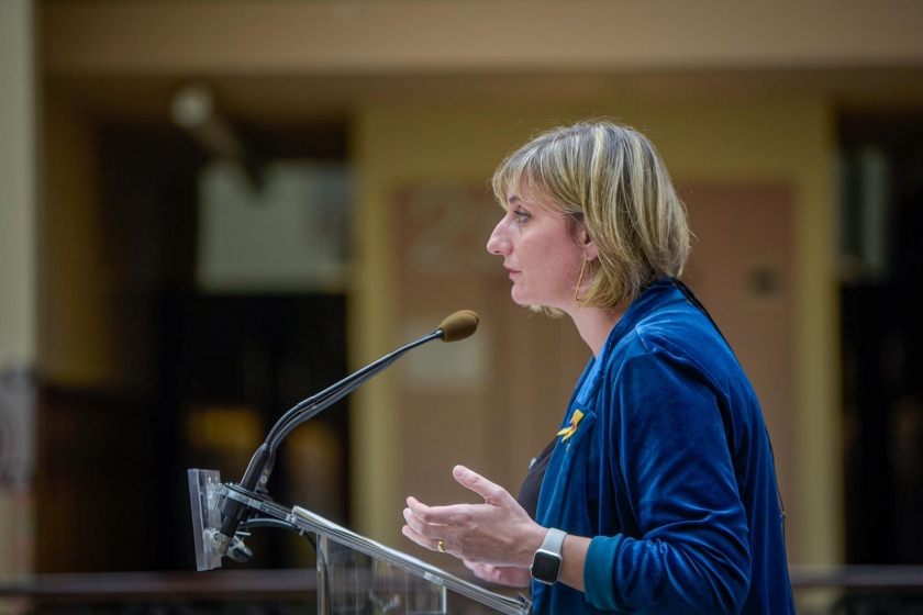  Alba Vergés en roda de premsa / Marc Puig 