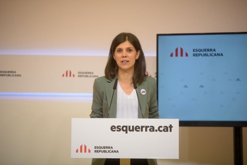 La secretària general adjunta i portaveu, Marta Vilalta, en roda de premsa / Marc Puig 