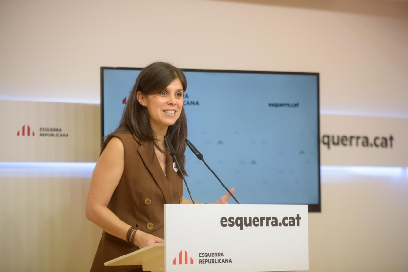  La secretària general adjunta i portaveu, Marta Vilalta, en roda de premsa / Marc Puig 