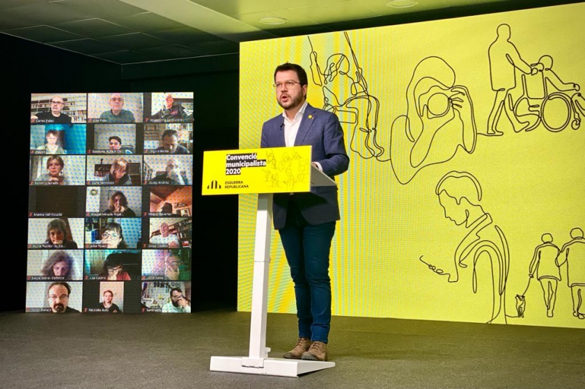  El coordinador nacional d'Esquerra Republicana, Pere Aragonès, intervé a la convenció municipalista 