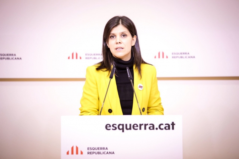  Marta Vilalta, en roda de premsa aquest dilluns / Arnau Carbonell 