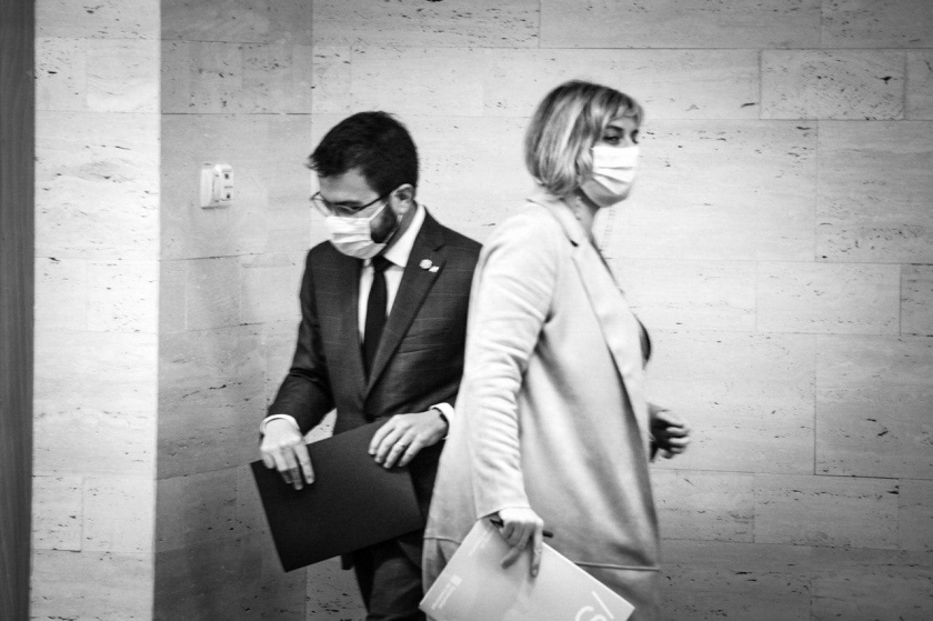  El vicepresident i conseller d'Economia, Pere Aragonès, i la consellera Alba Vergés /Arnau Carbonell 