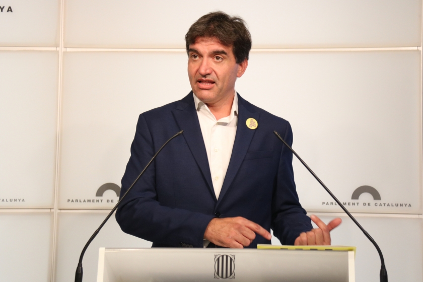  El president del grup d'Esquerra Republicana al Parlament, Sergi Sabrià, en roda de premsa / ACN 