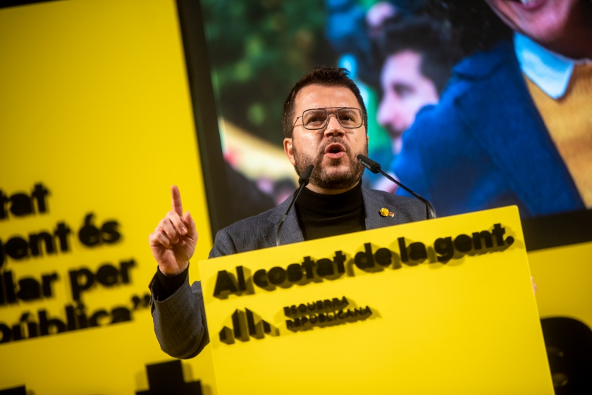  El candidat d'Esquerra Republicana a la Presidència de la Generalitat, Pere Aragonès. 