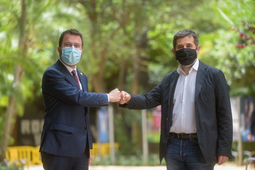  Pere Aragonès i Jordi Sànchez han anunciat un preacord de govern / Marc Puig 