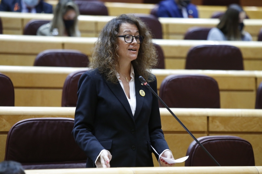 La senadora Laura Castel intervé al Ple del Senat / ACN