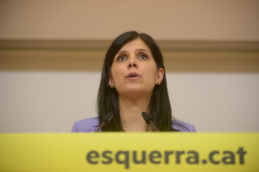  Marta Vilalta en roda de premsa aquest dilluns / Marc Puig 