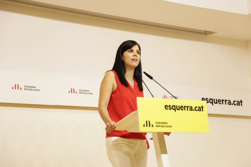 Marta Vilalta, en roda de premsa
