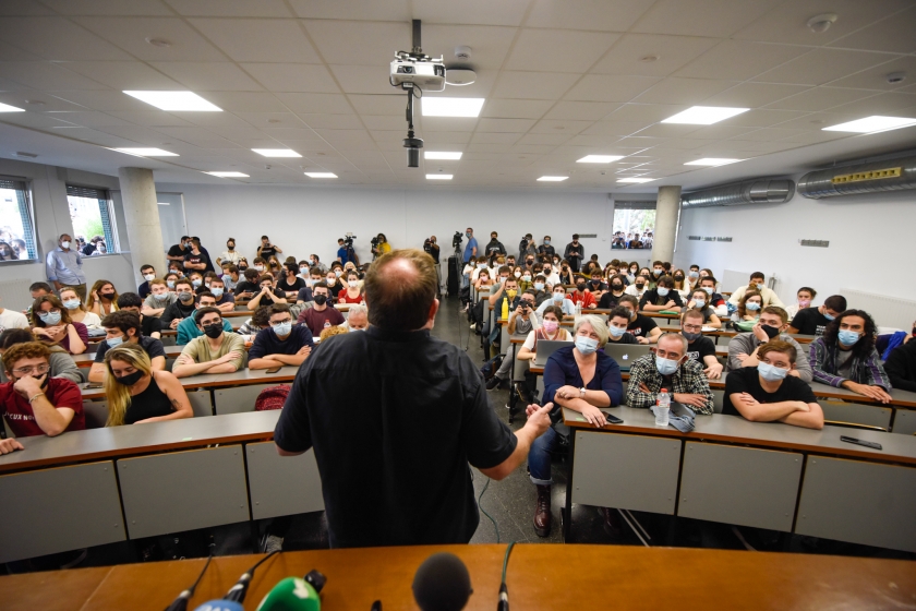   Oriol Junqueras torna a l'Autònoma: 'Retorno al temple del saber'  