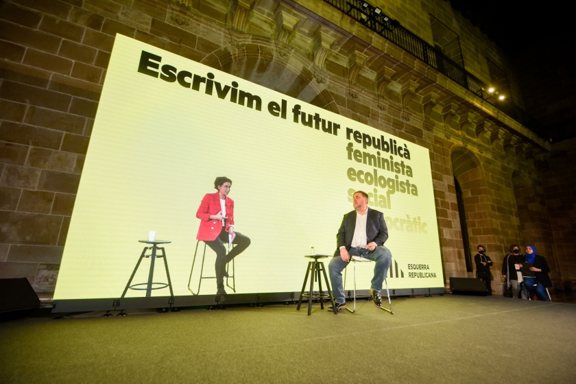  Oriol Junqueras i Marta Rovira, a l'acte 'Escrivim el Futur Republicà' 