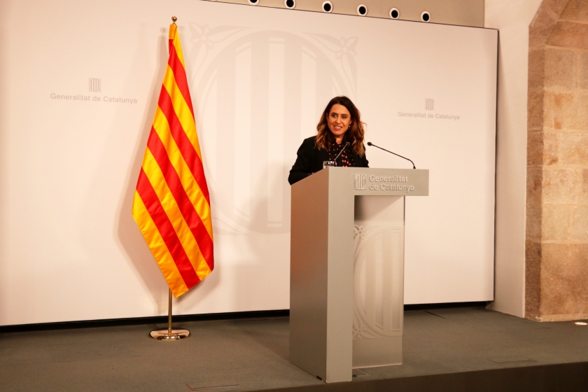  La portaveu del Govern, Patrícia Plaja, durant la roda de premsa / ACN 