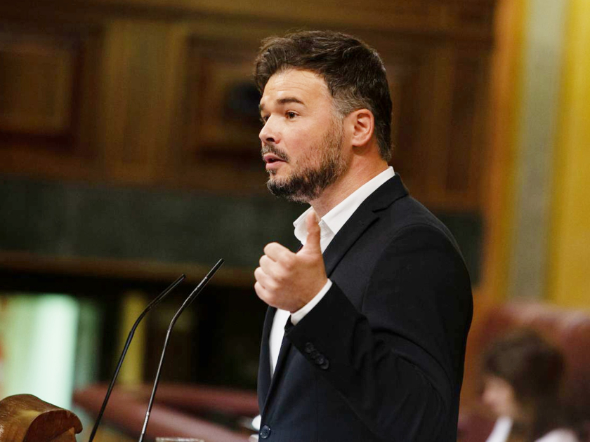  Gabriel Rufián, durant la intervenció d'aquest dijous al ple del Congrés 