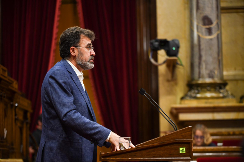  Lluis Salvadó en la seva intervenció en el ple del Parlament / Marc Puig 