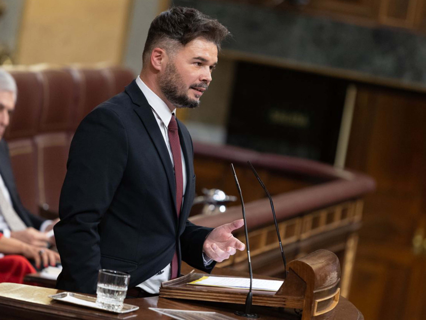  Gabriel Rufián, al ple del Congrés dels Diputats 