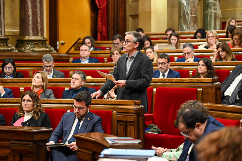  El president del grup parlamentari d'Esquerra Republicana, Josep Maria Jové, al Parlament / Paula Roque 
