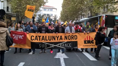   ERC participa a la manifestació a Perpinyà en motiu de la Diada de la Catalunya Nord  