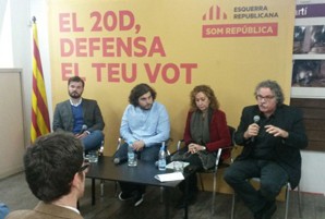 Rufián, Tardà i Capella expliquen a la Verneda que la República catalana ha de servir per millorar l'Estat del benestar