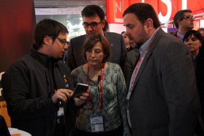 Junqueras visita el MWC i remarca la implicació del Govern per ajudar les empreses en la seva promoció exterior