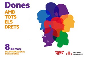 Esquerra Republicana participa a la manifestació unitària per la Igualtat del Dia Internacional de les Dones