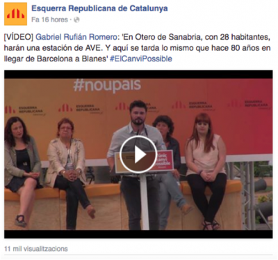 Gabriel Rufián: ‘A la República Catalana hi haurà zero desnonaments, no perquè siguem millors, sinó perquè som decents’