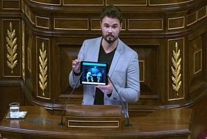 Rufián: Si el delicte és ser català i independentista, només mereixen que aquest poble ho aconsegueixi'