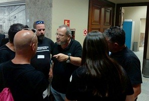 Joan Olòriz, amb les autoescoles catalanes a Madrid per demanar que s’acabi el conflicte amb els examinadors