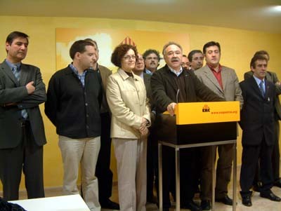 Carod mostra la satisfacció d’ERC per la consecució de 8 diputats i 650.000 vots, que situen el partit com a quarta força estatal