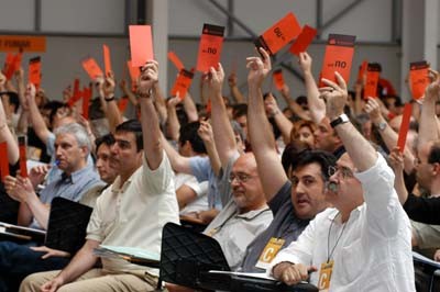 La militància rebutja la proposta de la direcció de canviar el sistema assembleari dels Congressos