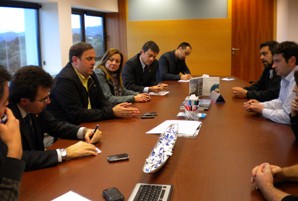   Junqueras manifesta el seu suport als tonyinaires de l'Ametlla de Mar  