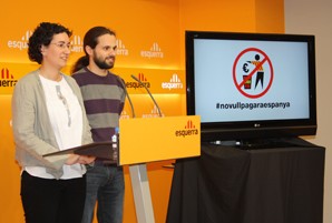 Esquerra Republicana presenta la campanya #NoVullPagarAEspanya
